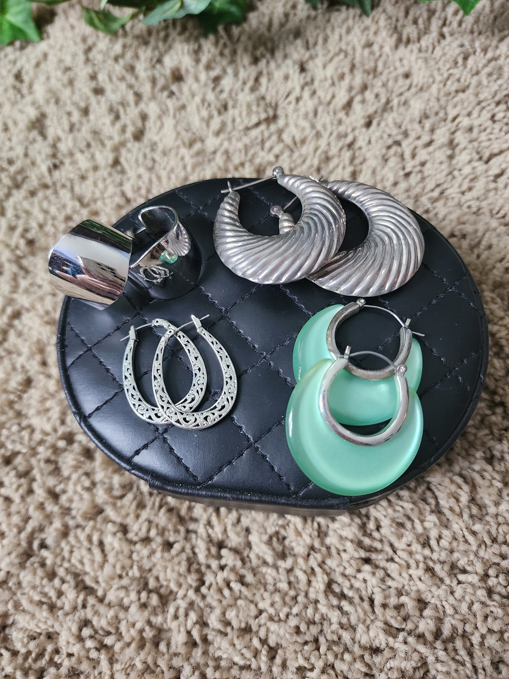 Mixed Silver and Mint Hoop Earring Lot